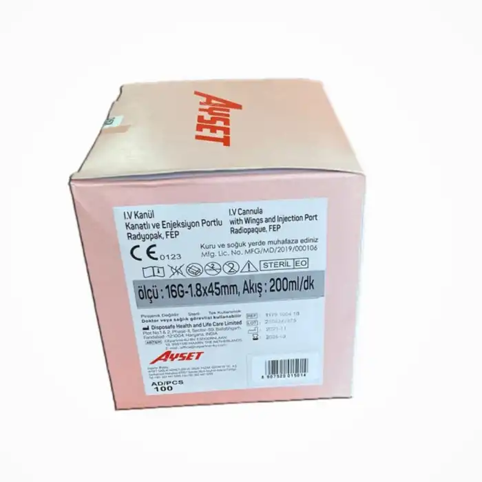 Ayset Branül (İntraket) Gri 16G 100lü Kutu