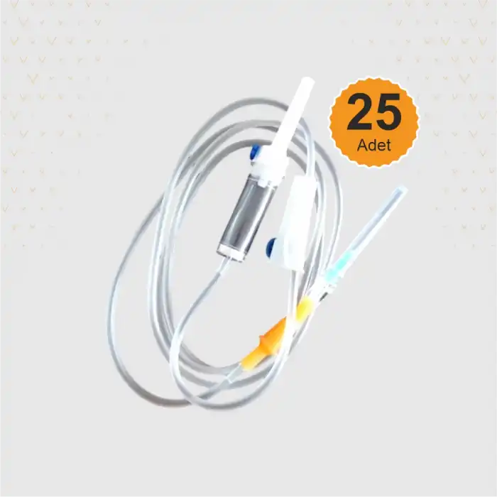 Berika Serum Seti (infüzyon Seti) Vidalı Yeşil Uçlu 25li Paket