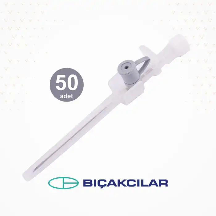 Bıçakcılar Branül (İntraket) Gri (16G) 50li Kutu