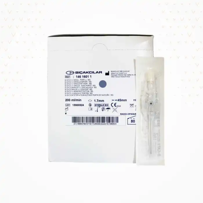 Bıçakcılar Branül (İntraket) Gri (16G) 80li Kutu