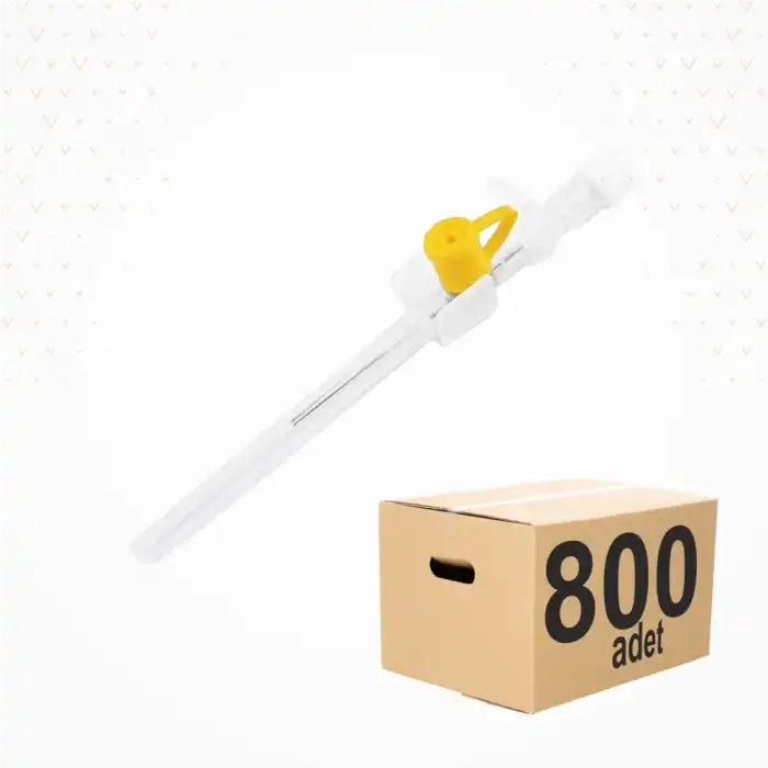 Bıçakcılar Branül (İntraket) Sarı (24G) 800lü Koli (80adet x 10 kutu)