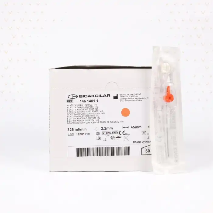 Bıçakcılar Branül (İntraket) Turuncu (14G) 50li Kutu