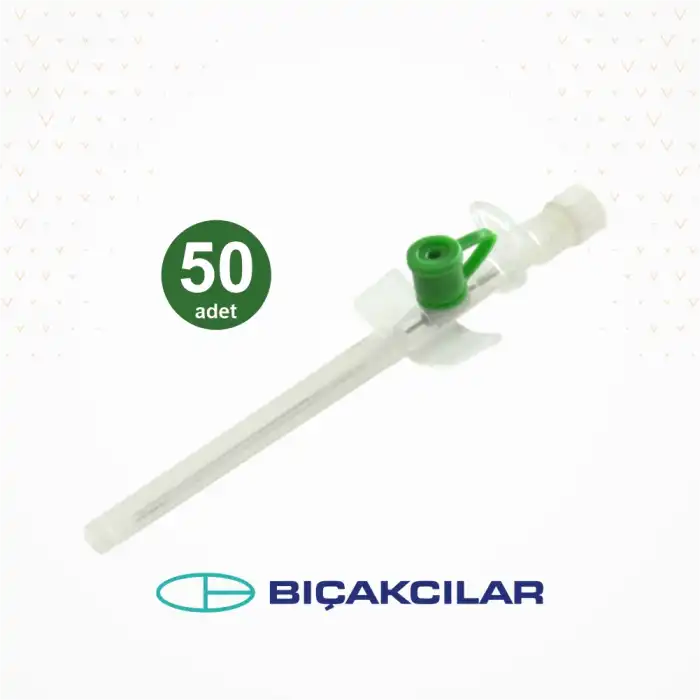 Bıçakcılar Branül (İntraket) Yeşil (18G) 50li Kutu