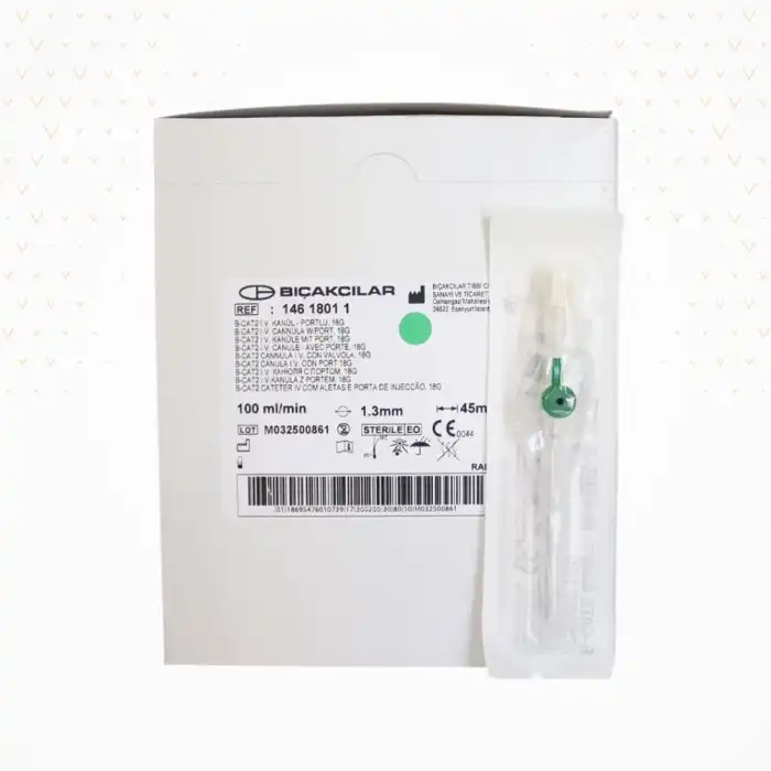 Bıçakcılar Branül (İntraket) Yeşil (18G) 80li Kutu
