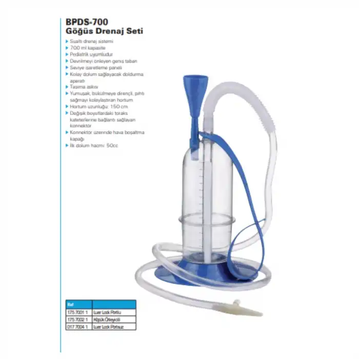 Bıçakcılar Göğüs Drenaj Seti (Pediatrik) BPDS-700