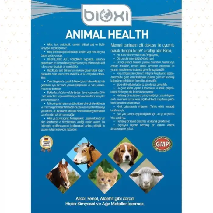 Bioxi Animal Health 5 LT (Evcil Hayvan Yara Bakım ve Temizleme)