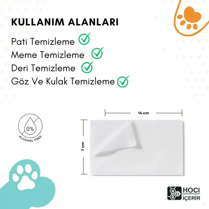 Bioxi Animal Health Çok Amaçlı 30lu Temizleme Mendil