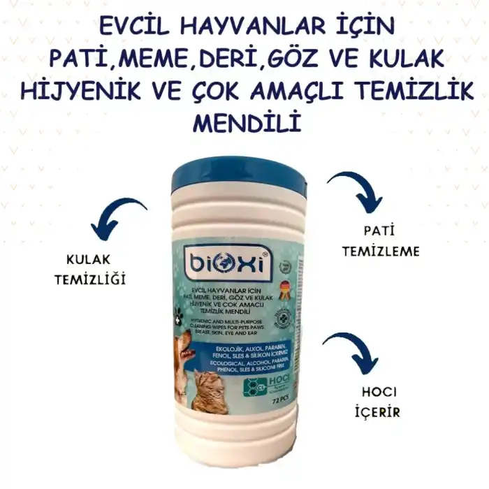 Bioxi Çok Amaçlı Temizleme Mendi 72li Silindir Kova