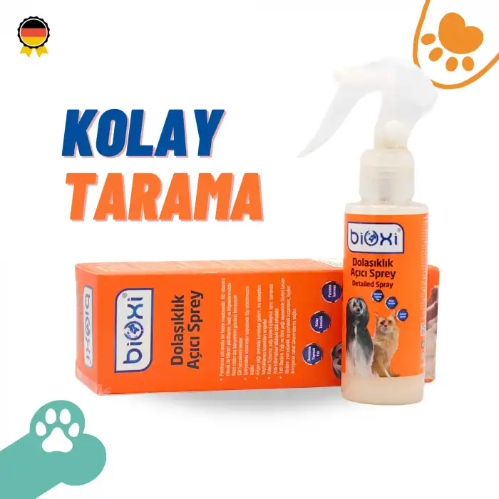 Bioxi Dolaşıklık Açıcı Sprey 100 ml | Kedi ve Köpek Tüy Bakım Ürünü