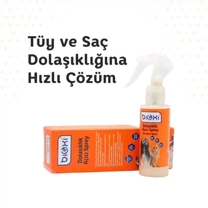 Bioxi Dolaşıklık Açıcı Sprey 100 ml | Kedi ve Köpek Tüy Bakım Ürünü