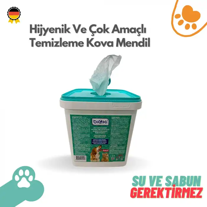 Bioxi  Evcil Hayvanlar İçin Hijyenik Ve Çok Amaçlı Temizleme Kova Mendil