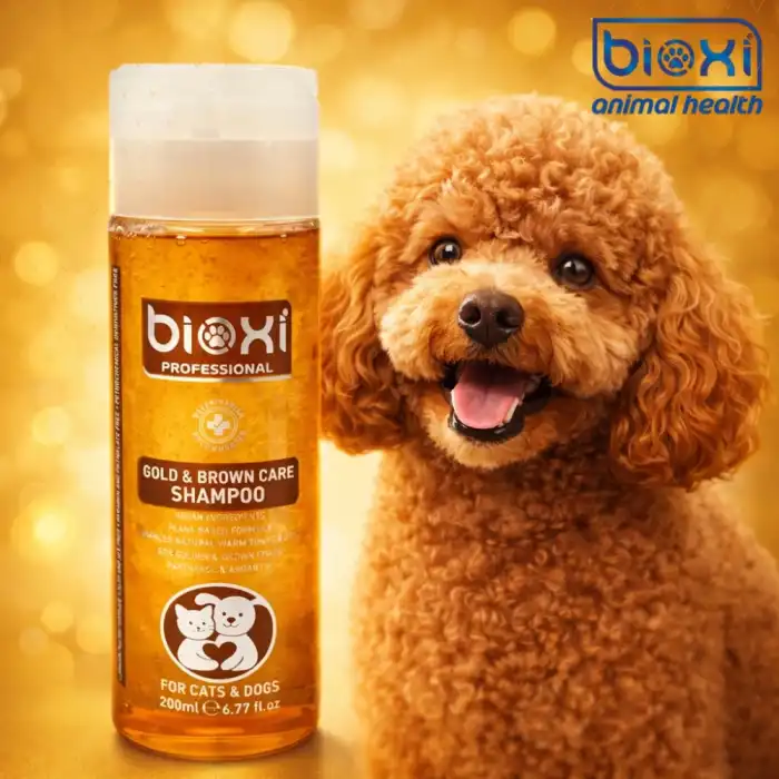 Boxi Gold & Brown Pure Shampoo (Kedi & Köpek Kahverengi Tüyler İçin Şampuan) 200 ml
