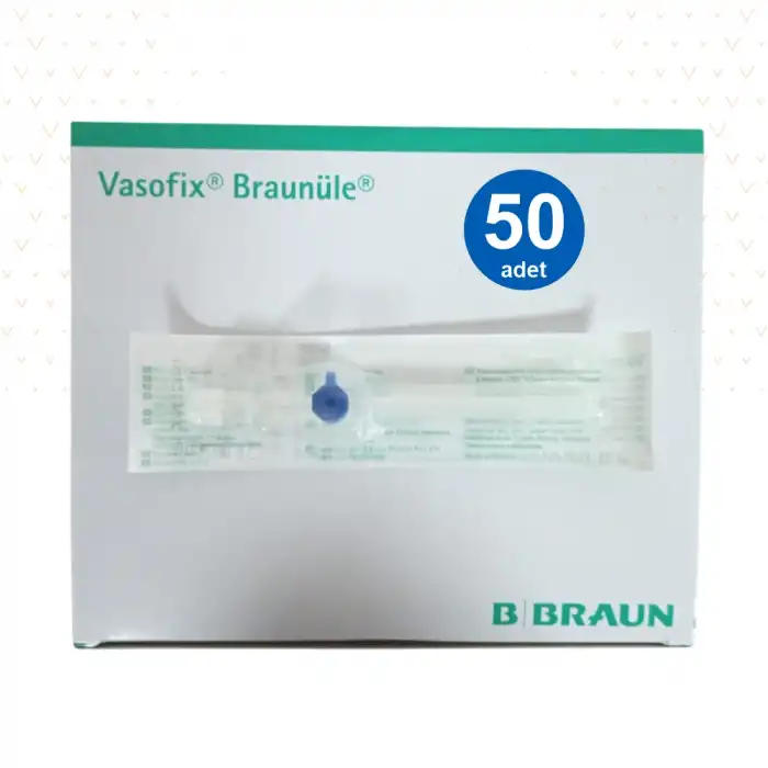 Braun Vasofix Branül (İntraket) Mavi (22G) 50li Kutu