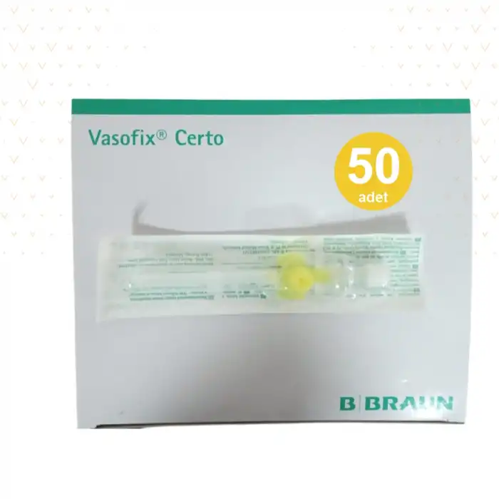 Braun Vasofix Branül (İntraket) Sarı (24G) 50li Kutu