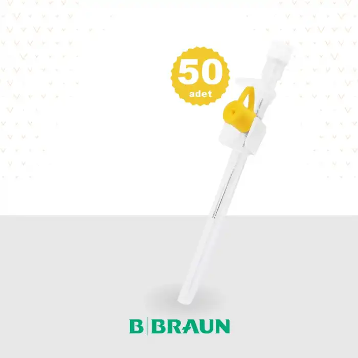 Braun Vasofix Branül (İntraket) Sarı (24G) 50li Kutu