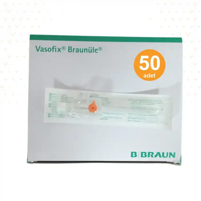 Braun Vasofix Branül (İntraket) Turuncu (14G) 50li Kutu