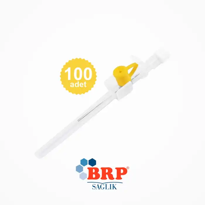 BRP Branül (İntraket) Sarı 24G 100 lü Kutu