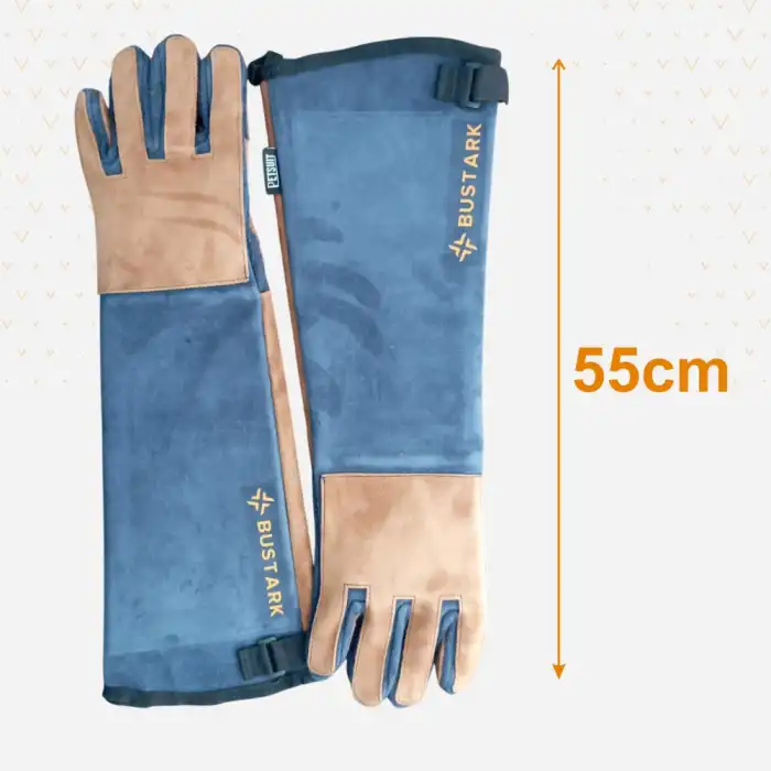 Bustark Koruma Eldiveni (Kedi Tutma Eldiveni) Dirseğe Kadar Çift - 55cm