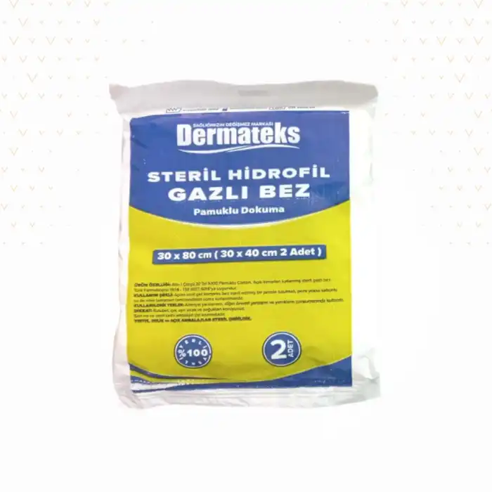 DermaTeks Hidrofil Gazlı Bez 30x80 Steril - 1 Adet