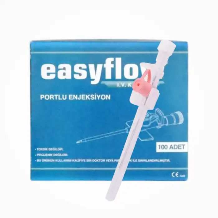 Easyflow Branül (İntraket) Pembe 20G 100’lü Kutu