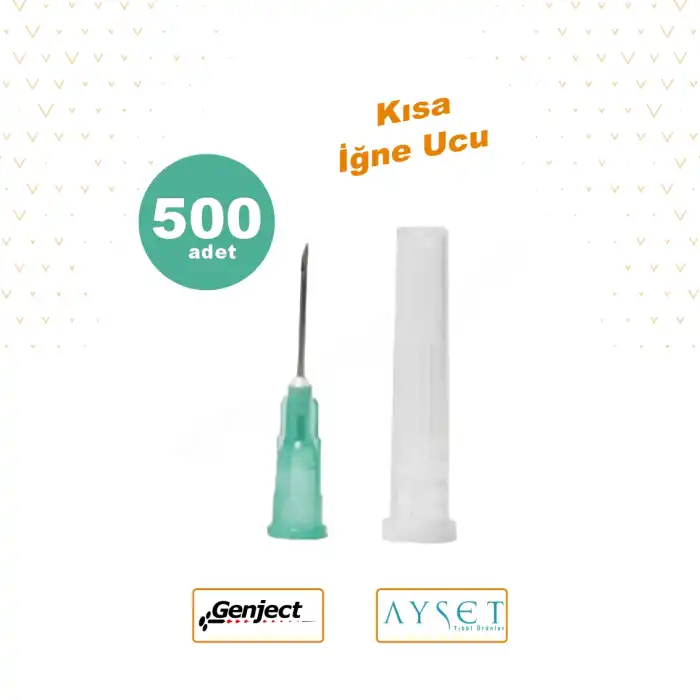 Enjektör Ucu Kısa Yeşil (16mm) 500lü Paket