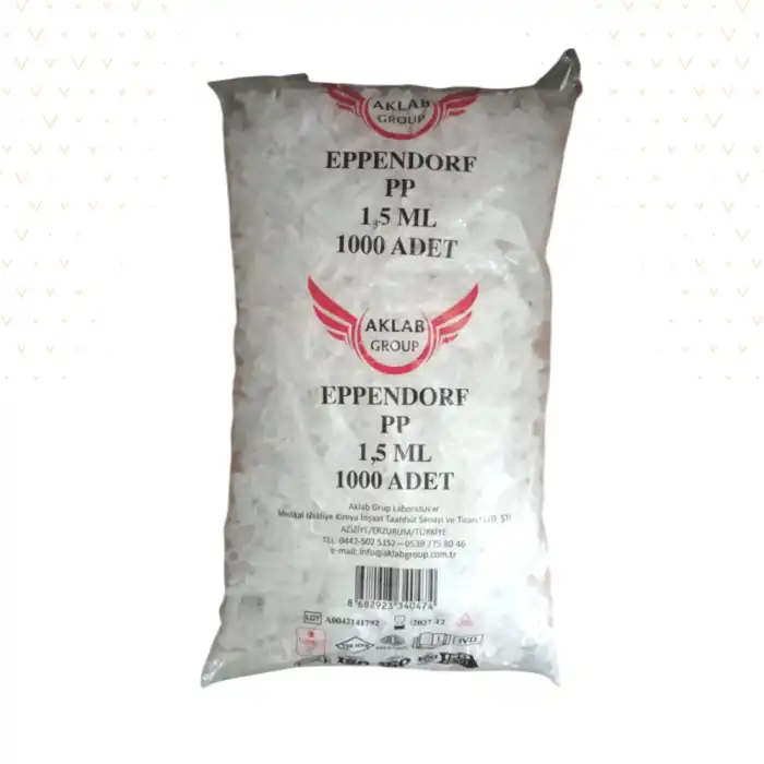 Eppendorf Tüpü Kapaklı 1,5 ML 1000li Paket