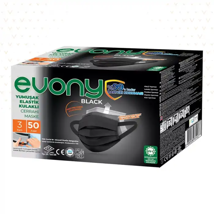Evony Cerrahi Siyah 50li Kutu