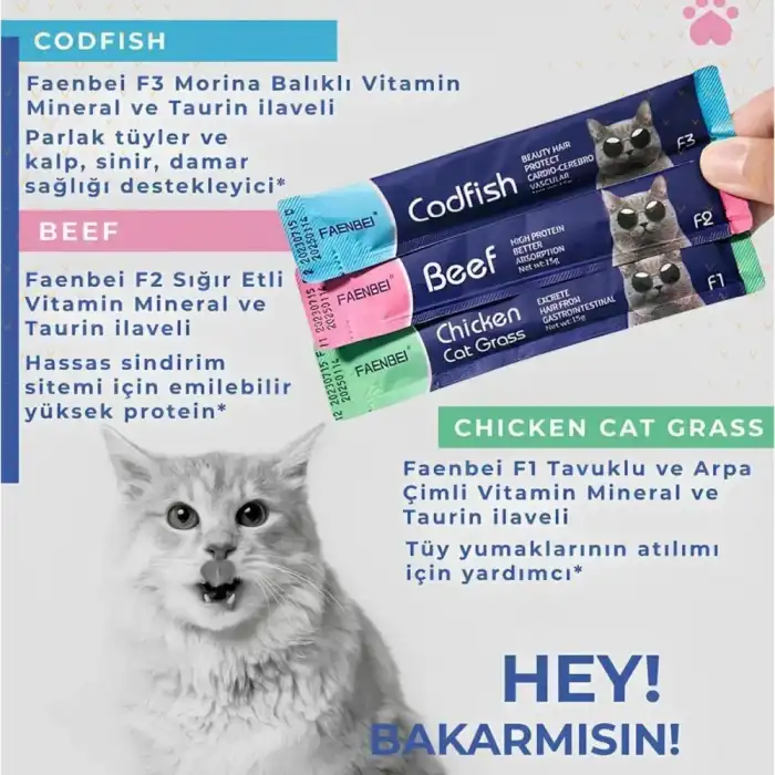 Faenbei Kedi Ödül Krema Kedi 6lı Paket