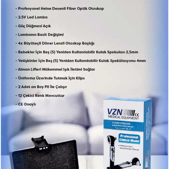 Fiber Optik Otoskop Set (Heine Dizayn COX-CX)