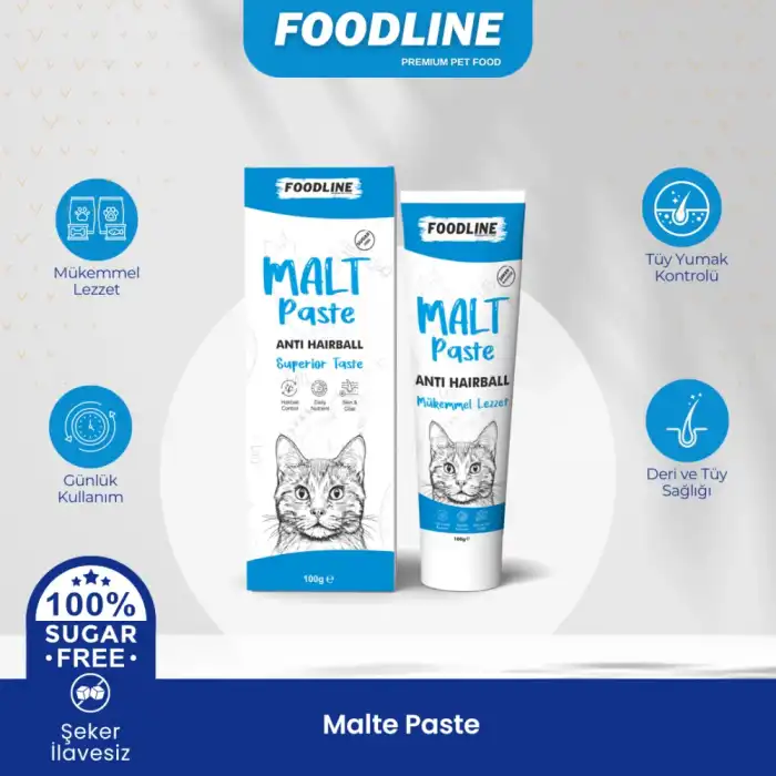 Foodline Anti-Hairball Malt Macun 100gr – Tüy Yumağı Önleyici
