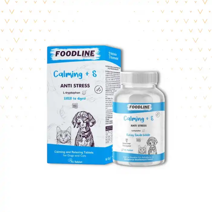 Foodline Calming +S 75 Tablet | Kedi ve Köpekler için Rahatlama ve Gevşemeyi Destekleyici
