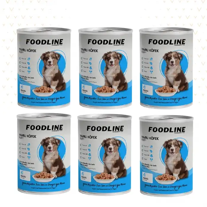 Foodline Kuzu Etli Yavru Köpek Konservesi 400 Gr x 6 Adet
