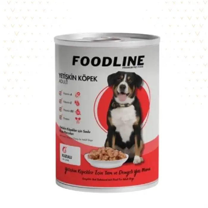 Foodline Kuzu Etli Yetişkin Köpek Konservesi 400 Gr x 6 Adet