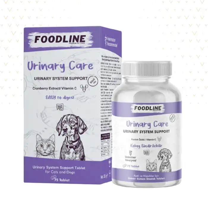 Foodline Urinary Care 75 Tablet | Kedi ve Köpekler için İdrar Sağlığını Destekleyici