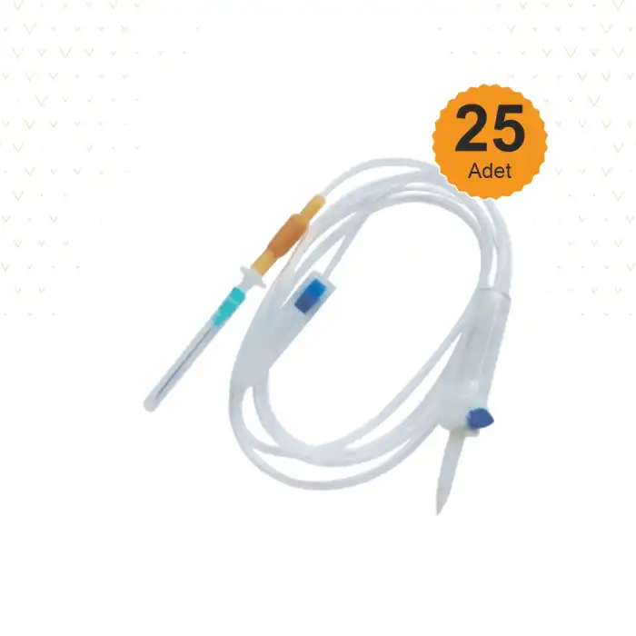 Galena Serum Seti (İnfüzyon Seti) Vidalı Yeşil Uçlu 25li Paket