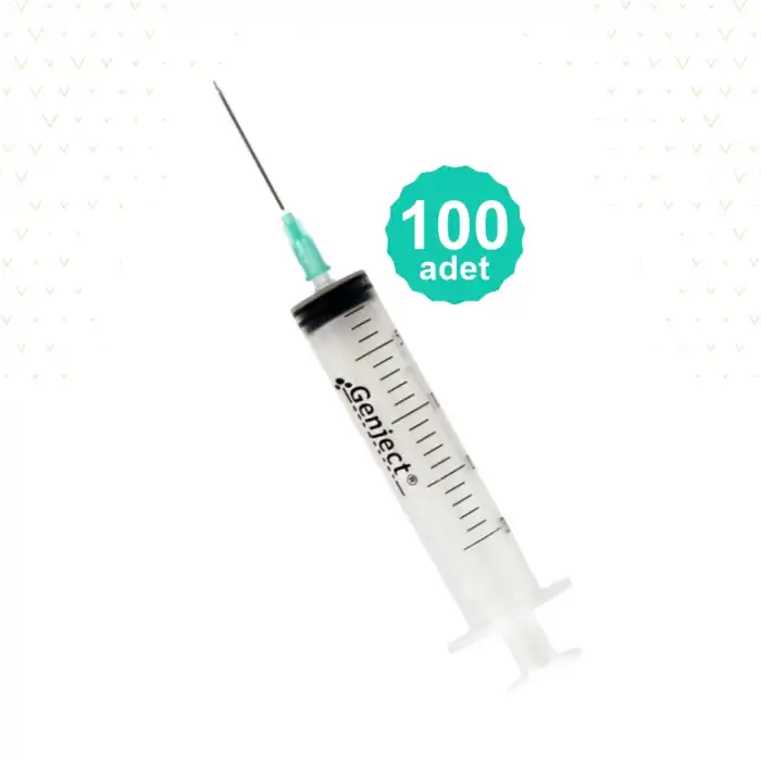 Genject 20 ml (Contalı) 3P Yeşil Uçlu Enjektör 100lü Kutu