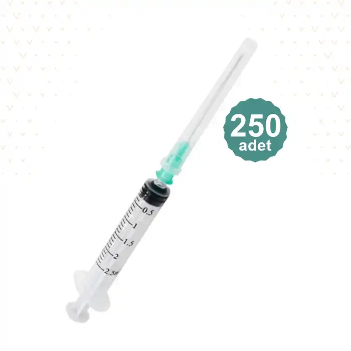 Genject 2ml (Contalı) 3P Uzun Yeşil Uçlu Enjektör 250li Kutu