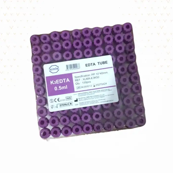 Hemogram 0,5 ml K3 Mor Edta Tüp 100lü Paket