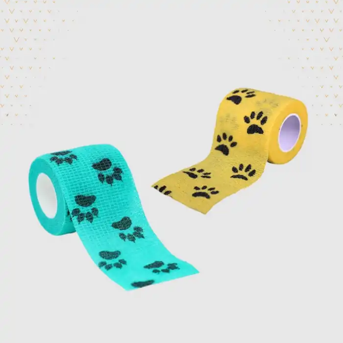 Bustark Pati Desenli Kendinden Yapışkanlı Bandaj5cmx4,5m - Sarı