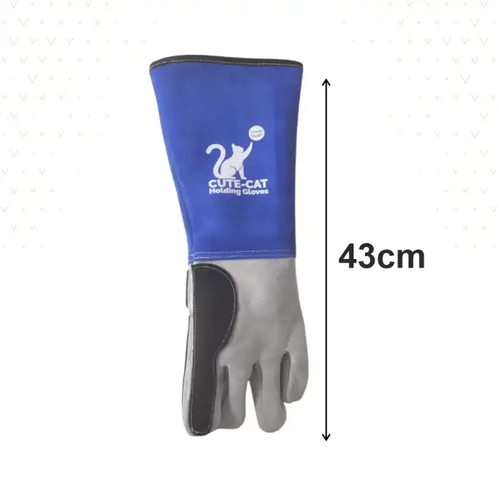 Kedi Tutma-Yakalama Eldiveni (Koruma Veteriner Eldiveni) - Mavi