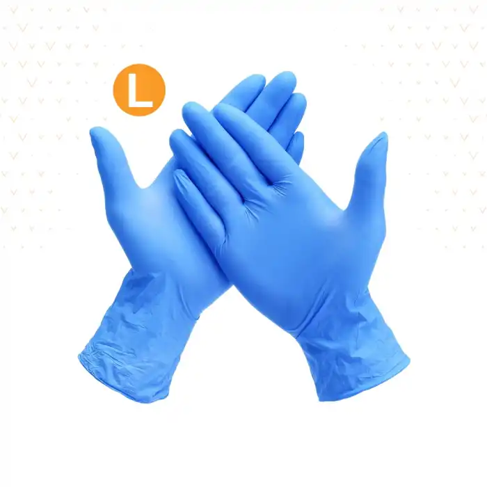Mavi Nitril Eldiven Pudrasız Large (L) 100lü Kutu