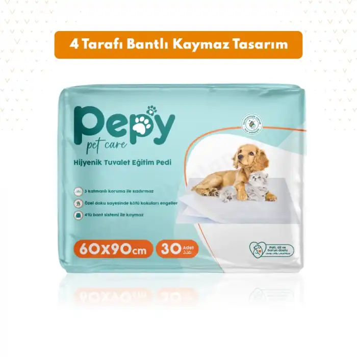 Pepy Kaydırmaz Hijyenik Tuvalet Eğitim Pedi 60x90cm 30lu