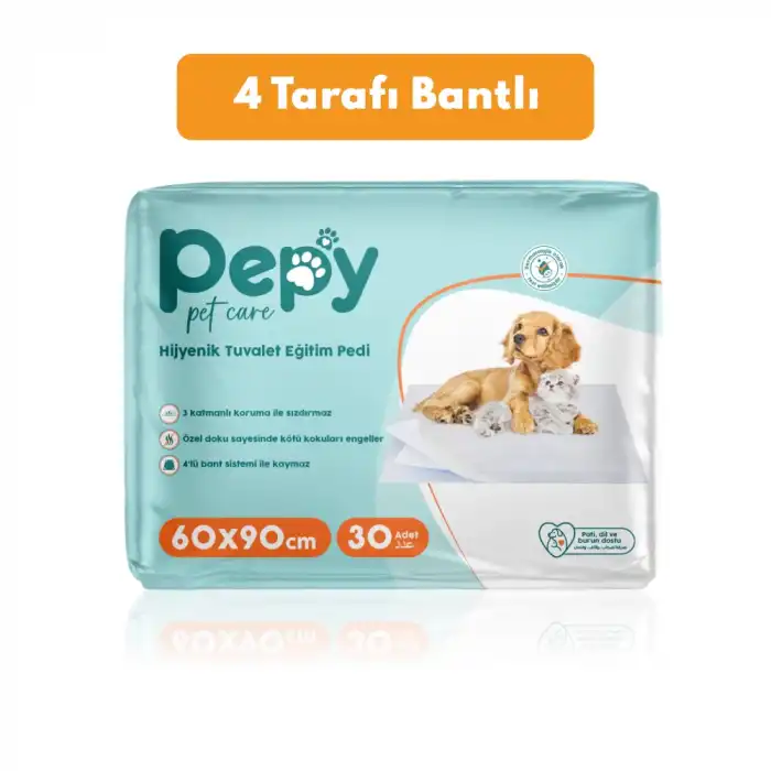 Pepy Kaydırmaz Hijyenik Tuvalet Eğitim Pedi 60x90cm 30lu