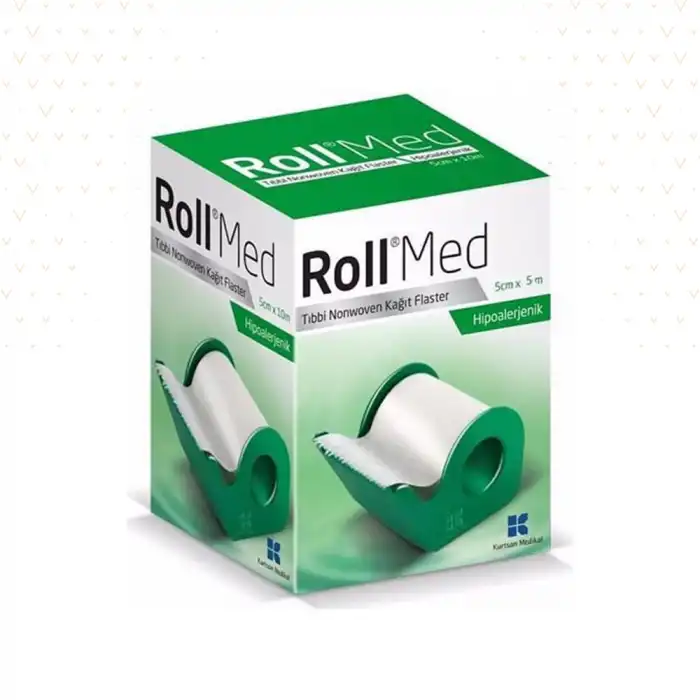Roll Med Tıbbi Nonwoven Kağıt Flaster 5cm x 5m (Kesicili)
