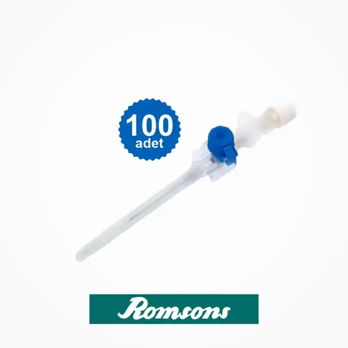 Romsons Branül (İntraket) Mavi 22G 100lü Kutu