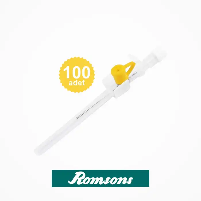 Romsons Branül (İntraket) Sarı 24G 100lü Kutu