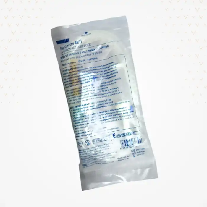 TürkPlast Serum Seti (İnfüzyon Seti) VİDALI Yeşil Uçlu 25li Paket