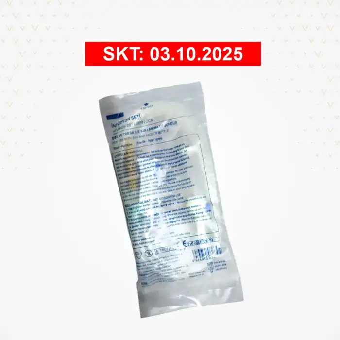 TürkPlast Serum Seti (İnfüzyon Seti) VİDALI Yeşil Uçlu 25li Paket