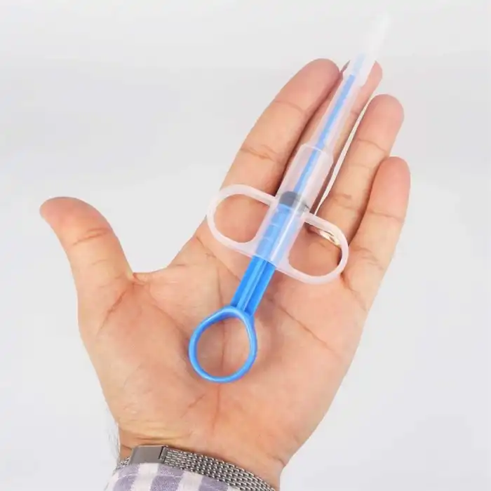 Tules Besleme ve Hap Yutturma Enjektörü Plastik (Çift Başlıklı)