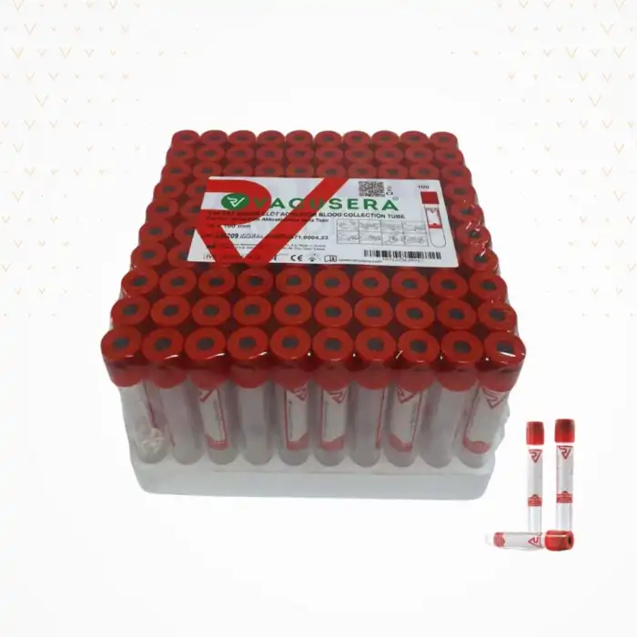 Vakumlu Boş Tüp 4 ML (Kırmızı Kapak) 100lü Paket